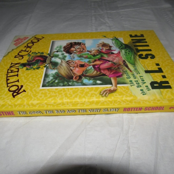 R.L. Stine ROTTEN SCHOOL Series: THE GOOD, THE BAD AND THE VERY SLIMY Hardcover - Picture 3 of 4